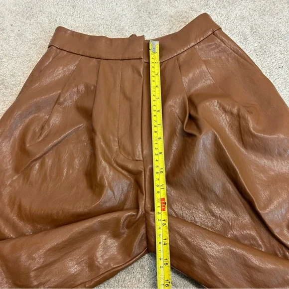 Anthropologie Twentysixhundred Brown faux leather cargo utility wide leg pants - Picture 15 of 17